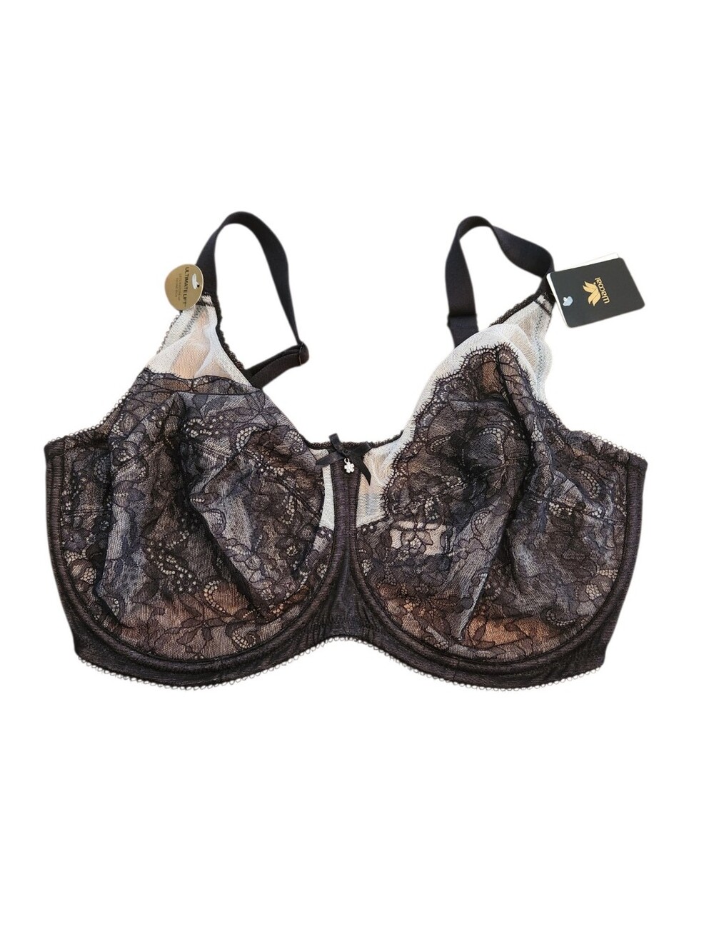 NEW Wacoal Retro Chic Full Figured Black Lace Underwire Bra Size 36H